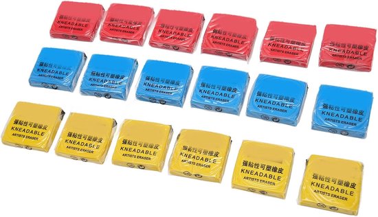 18PCS Vormbare Geknede Gum Veelzijdig Ontwerp Sterke Hechting voor Artiesten en Kantoorgebruik PVC — afbeelding 3