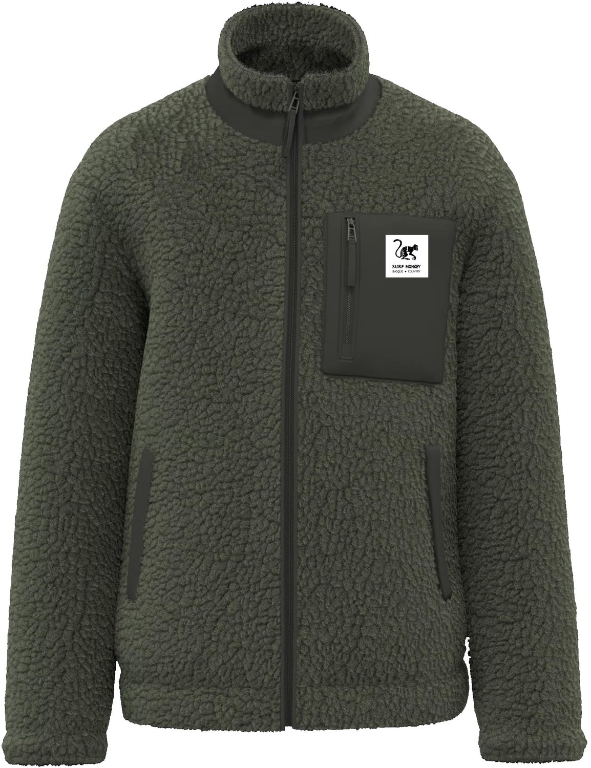 Sherpa fleecejack Klassieke pasvorm Gerecycled Grenate