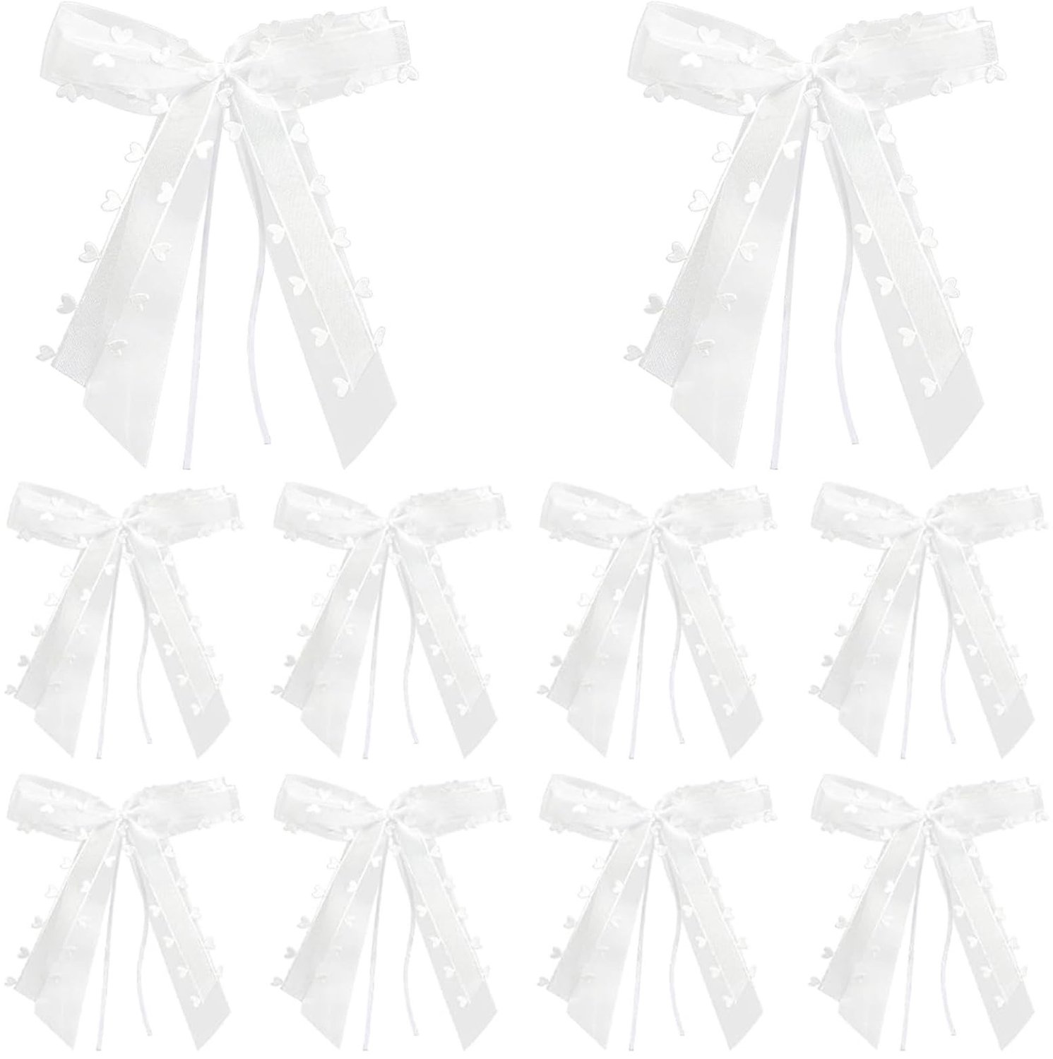 Set van 10 Wit Bruidsautolinten voor Decoratie