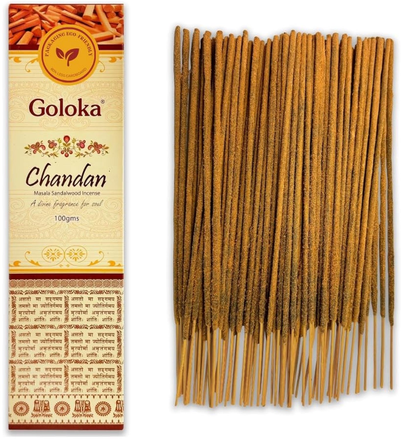 Goloka Chandan Wierookstokjes 100g voor Aromatherapie