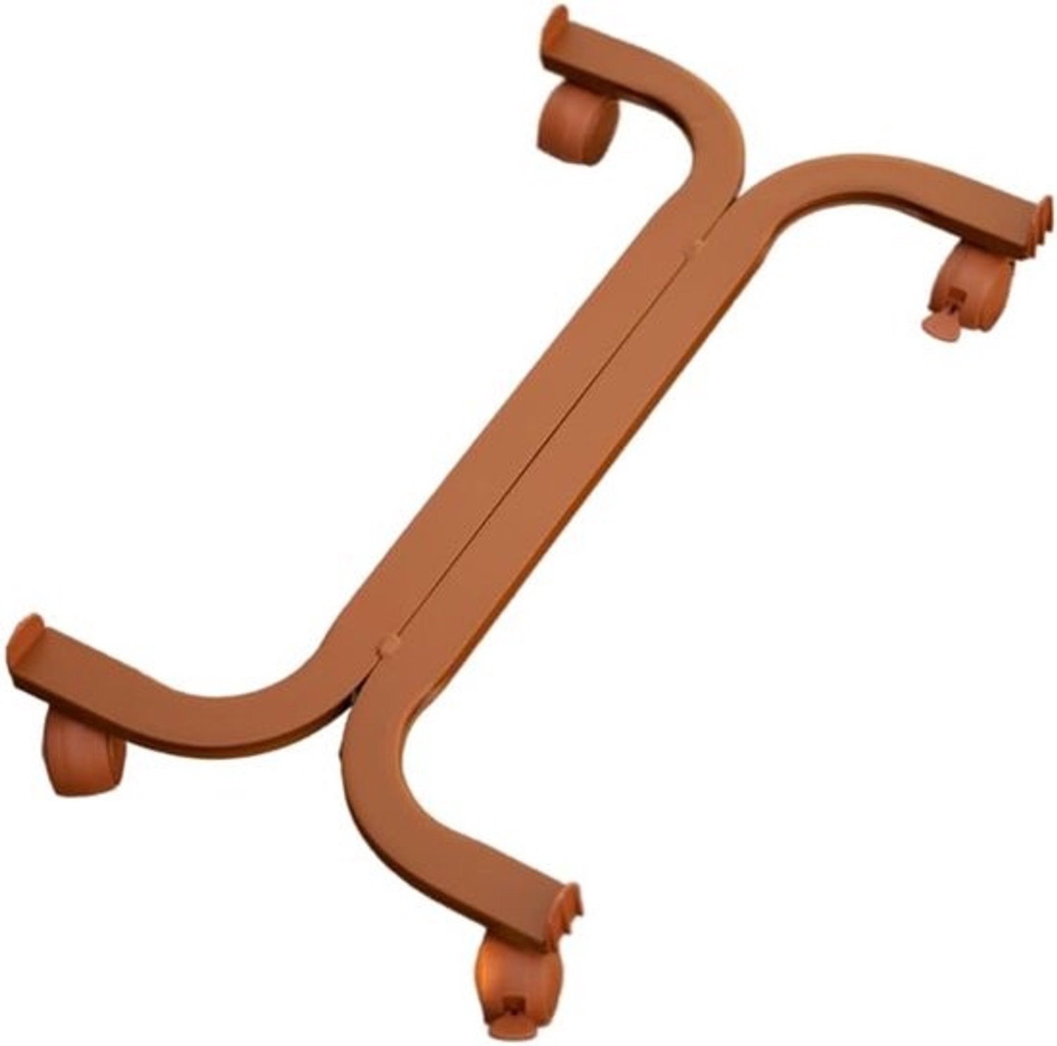 Rechthoekige Plantenroller - Plantenstandaard met Wielen - Planten Verplaatsen - Remwielen - 78 x 37 cm - Zwart