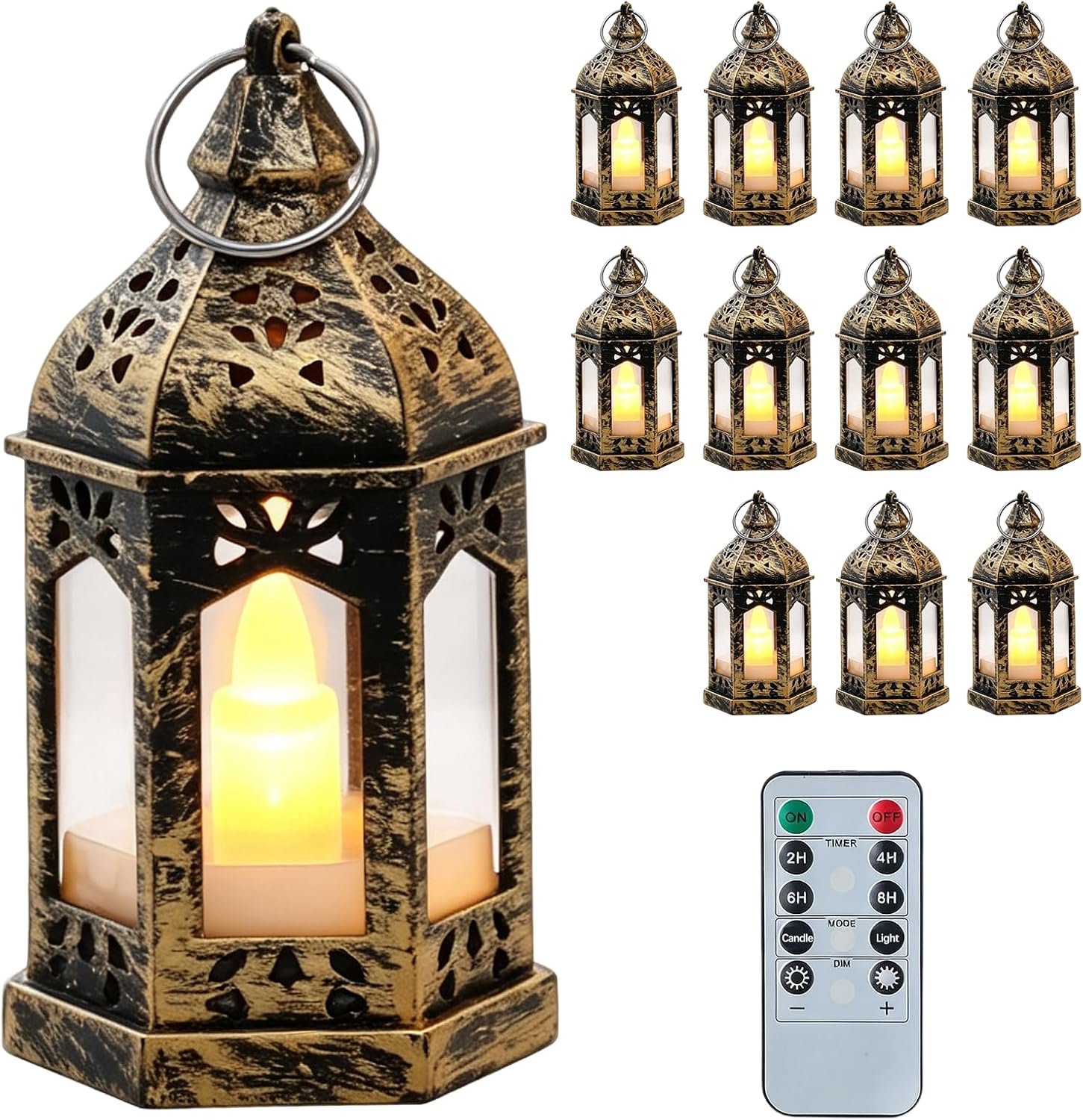 12 stuks mini-led-lantaarns ter decoratie, kleine hanglantaarns