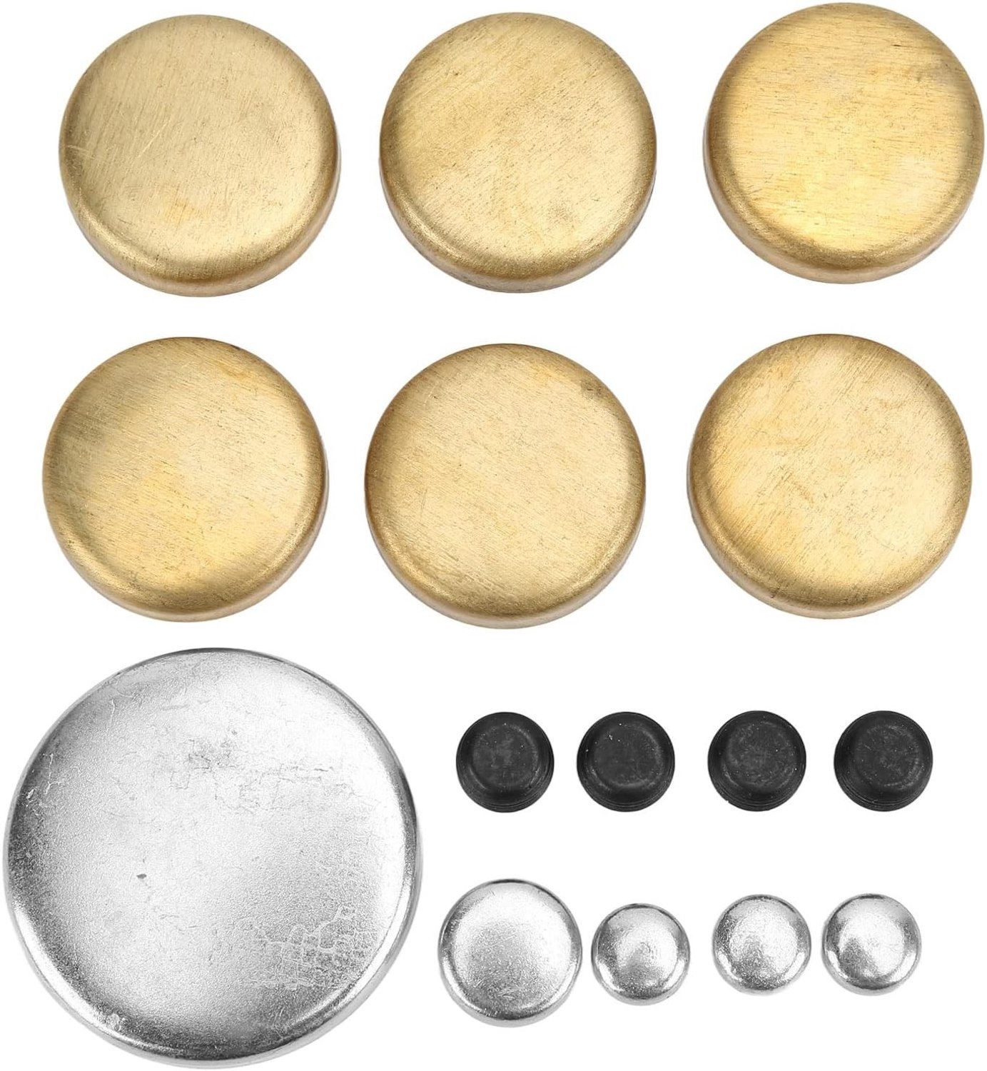 Vriesplugset Premium - Vervanging voor Small Block Windsor-motoren - Messing - Inclusief 3 x 1/2 Inch Olie - Complete Set - Hoogwaardig Materiaal - Motorplugset