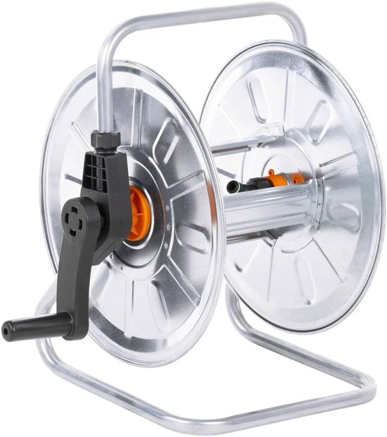 Wandmontage van verzinkt staal voor 50 m 1/2 inch tuinslang, draaibare slanghouder voor ruimtebesparende irrigatie — afbeelding 2