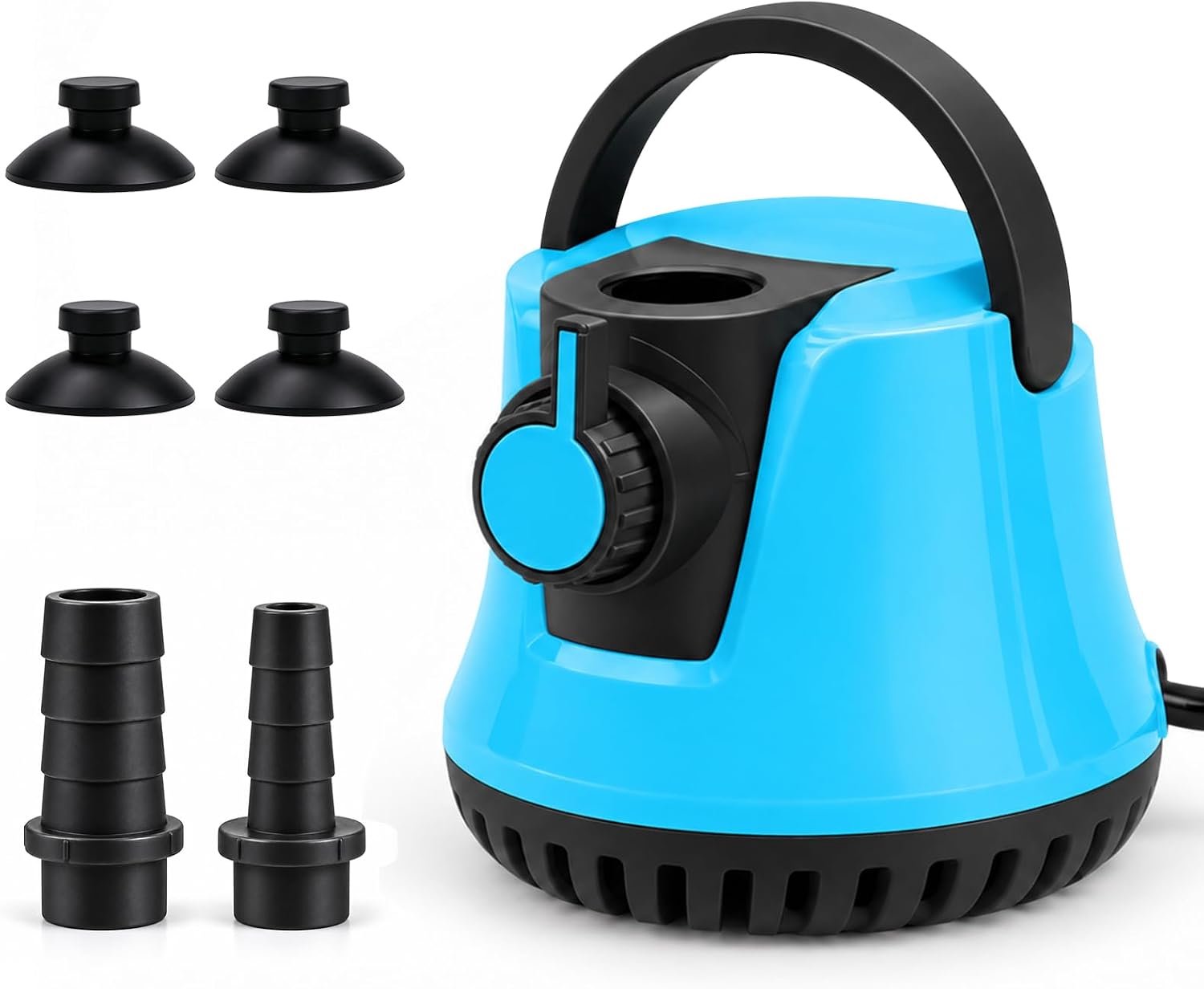 7 W filterpomp, stil, kleine aquarium-bodemfilterpomp, blauw