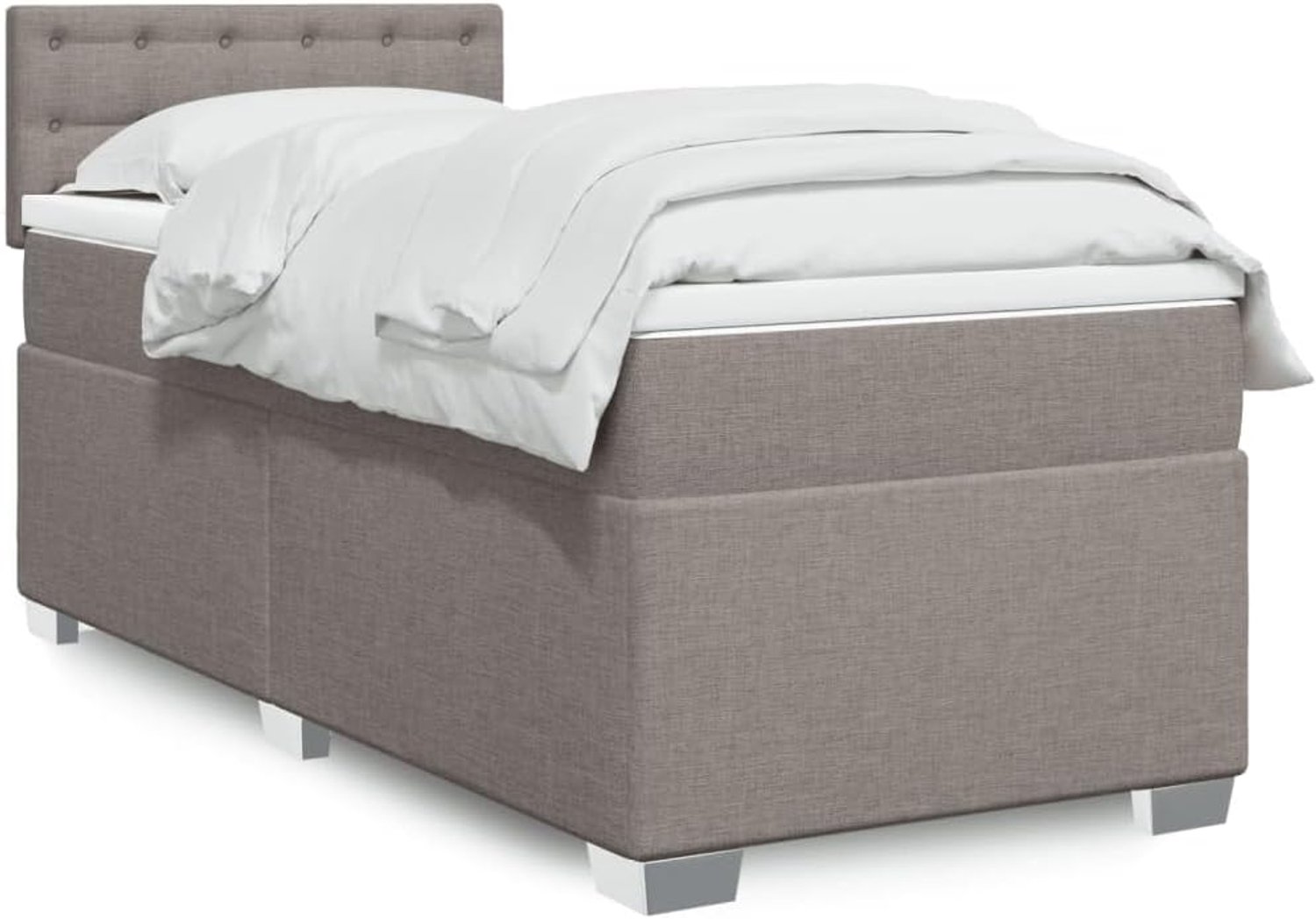 Pocketvering boxspring taupe 80x200 cm