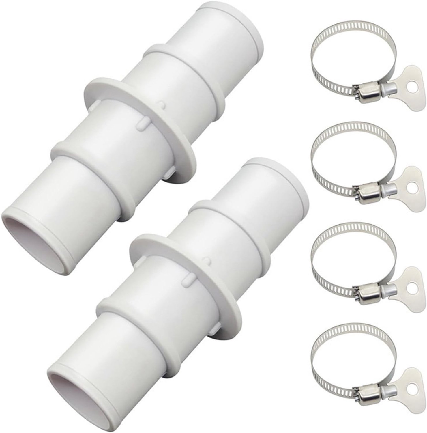 Adapter Connector voor Zwembadslangen - Geschikt voor 1-1/4" en 1/2" Vacuümslang Aansluitingen, Ideaal voor Zwembadreinigers en Filterpompen