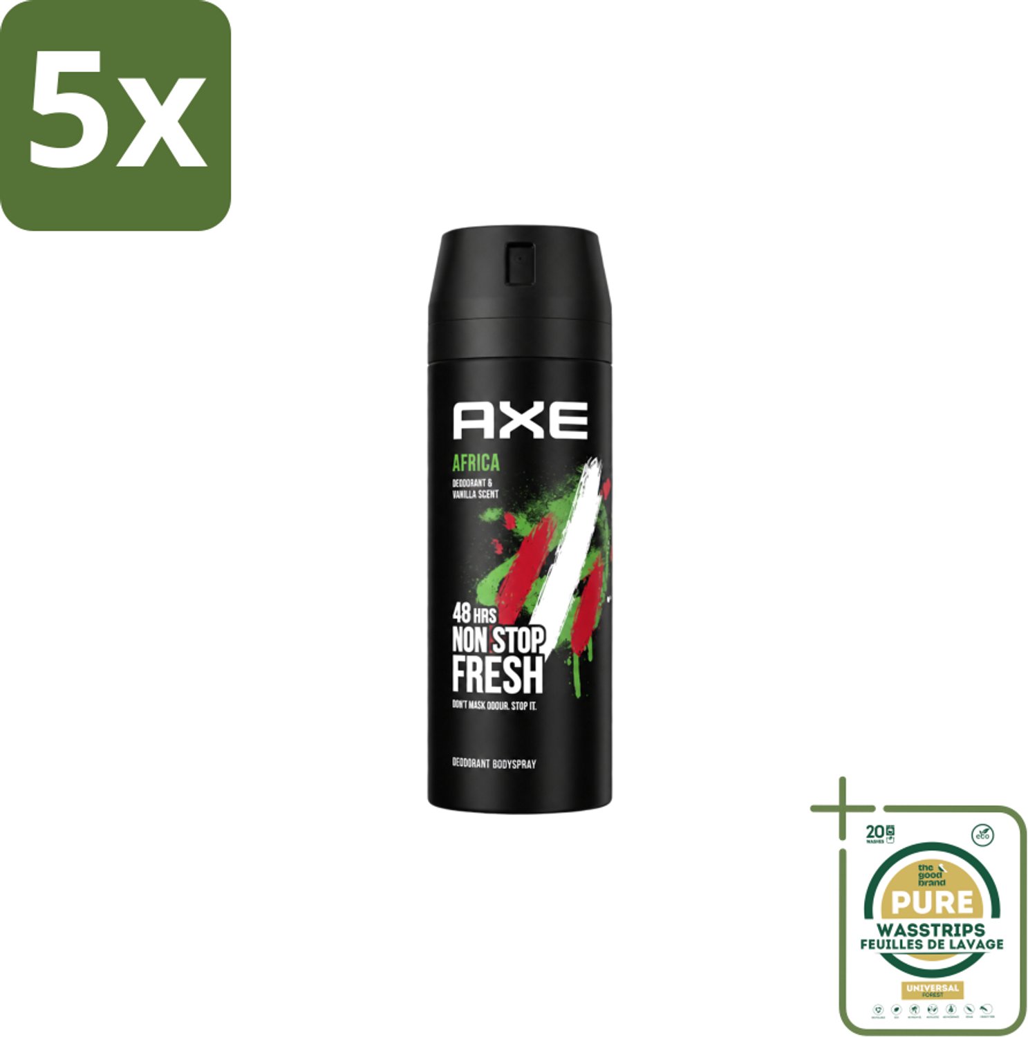 5 x Axe – Deodorant Spray – Africa – 150 ml - Wasstrips - Axe Africa Deodorant Spray - Deodorant Spray Africa - Axe Deodorant - Deodorant Spray - Transpiratiegeur