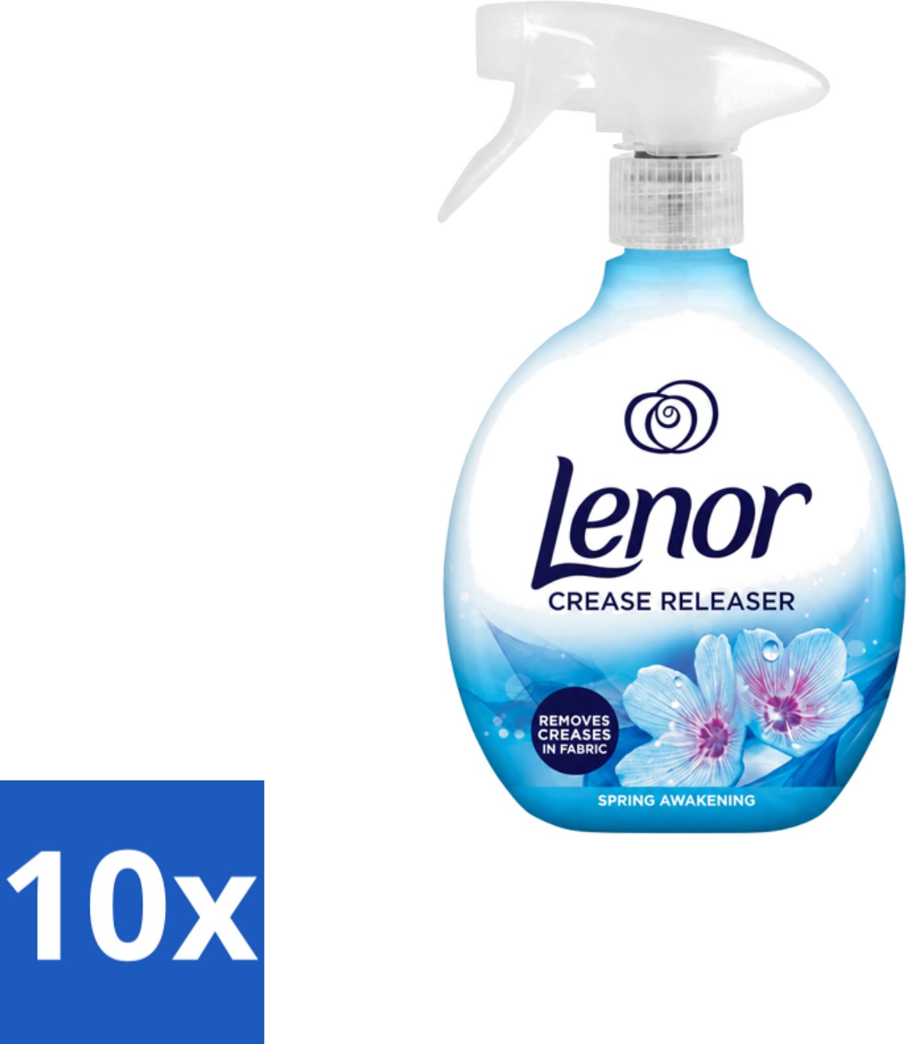 10 x Lenor – Crease Releaser Spray – Spring Awakening – Kreukverwijderaar & Textielverfrisser – 500 ml - Voordeelverpakking - 10 stuks