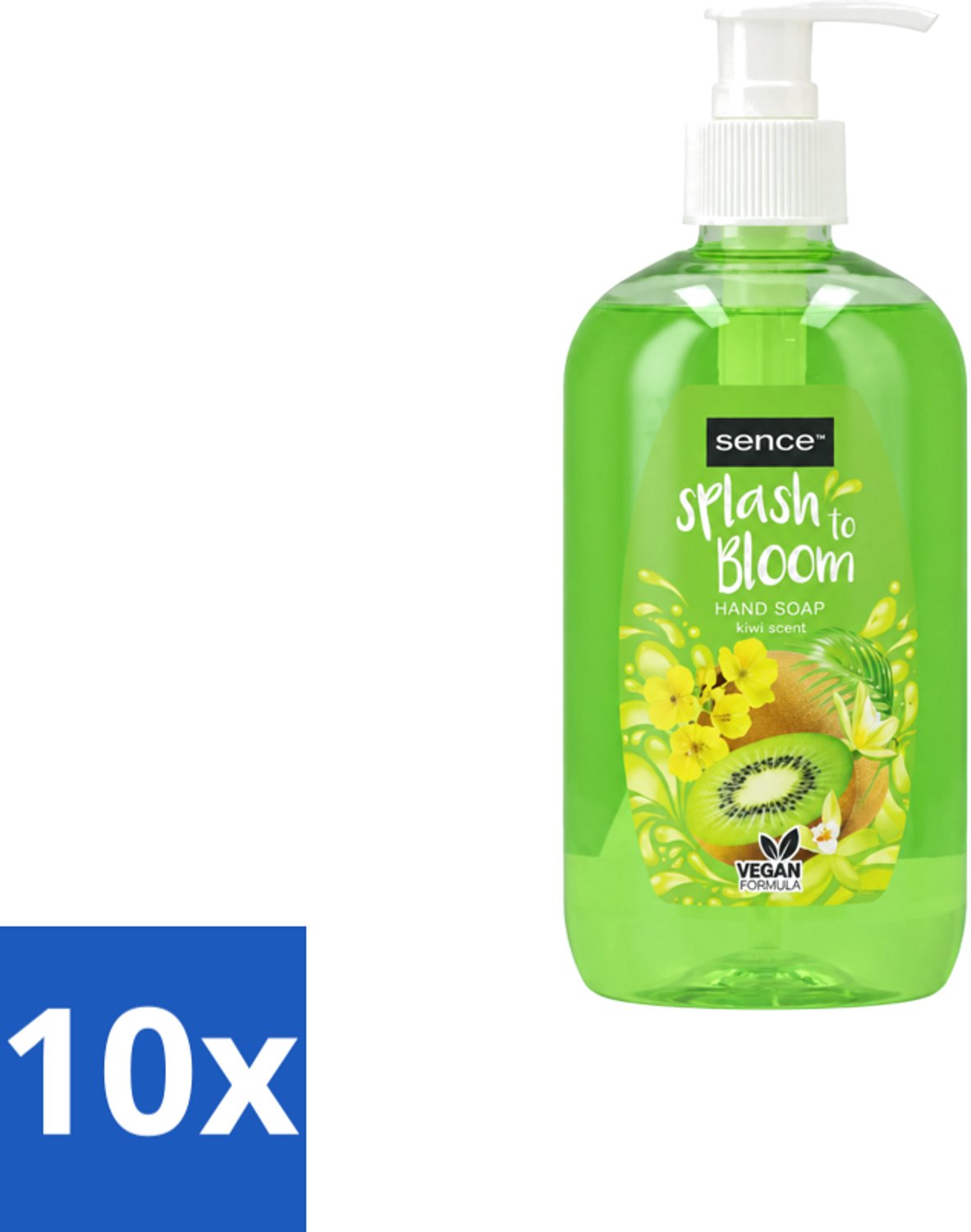 10 x Sence – Handzeep – Splash To Bloom Kiwi – 500 ml - Voordeelverpakking - 10 stuks