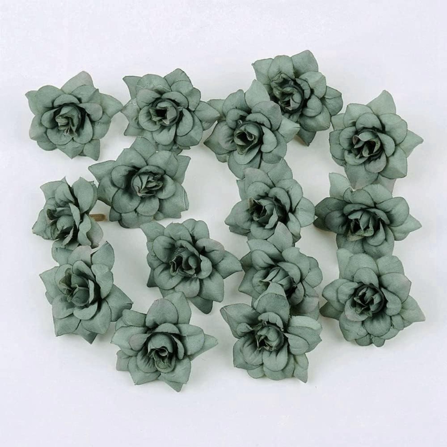 Kunstbloemen bloemkoppen kleurrijke kunstbloemen hoofden bloemen rozen simulatie decoratie bloem hoofd kunstbloemen bloemkoppen voor doe-het-zelf knutselen bruiloft party home groen