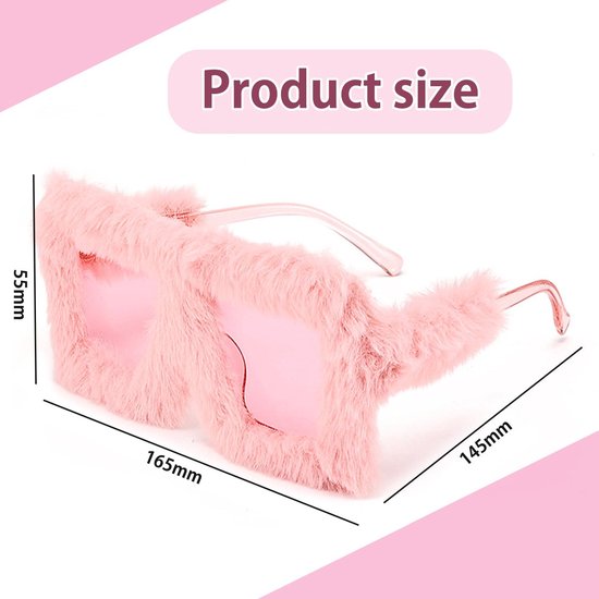 1 stuk modieuze gepersonaliseerde pluche zonnebril, kattenoog-zonnebril, feestbril voor carnaval, foto, rekwisieten, verjaardagsfeest, rood — afbeelding 2