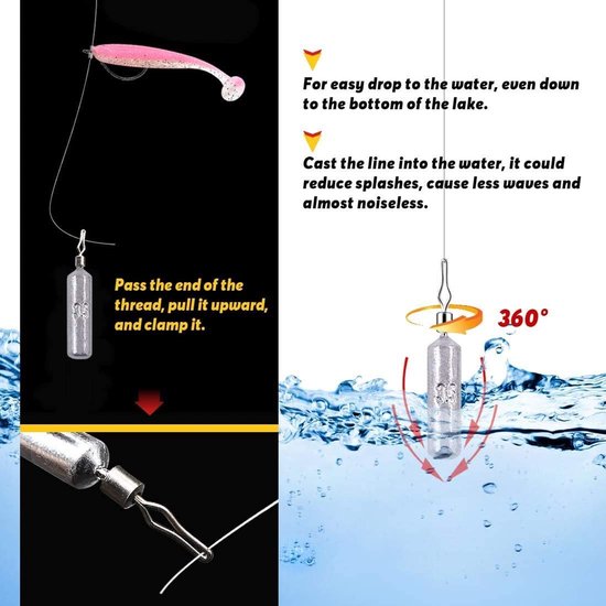 35-delige Drop Shot Lood Set - Visserij Loodjes in 7 Maten met Doos — afbeelding 3