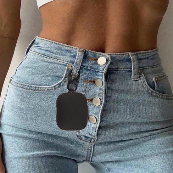 Hoesje voor Redmi Buds 6 Active, stootvaste beschermhoes en huid, beschermhoes voor Redmi Buds 6 Active met sleutelhanger (zwart) — afbeelding 3