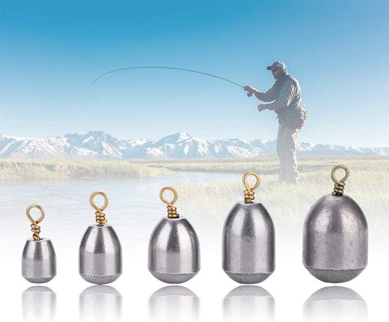 Vislood Set Drop Shot Visserij Gewichten (20 stuks) — afbeelding 4