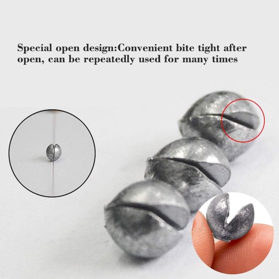 500x Visloodjes 0.4g, Afneembaar, Visgerei Accessoires — afbeelding 5