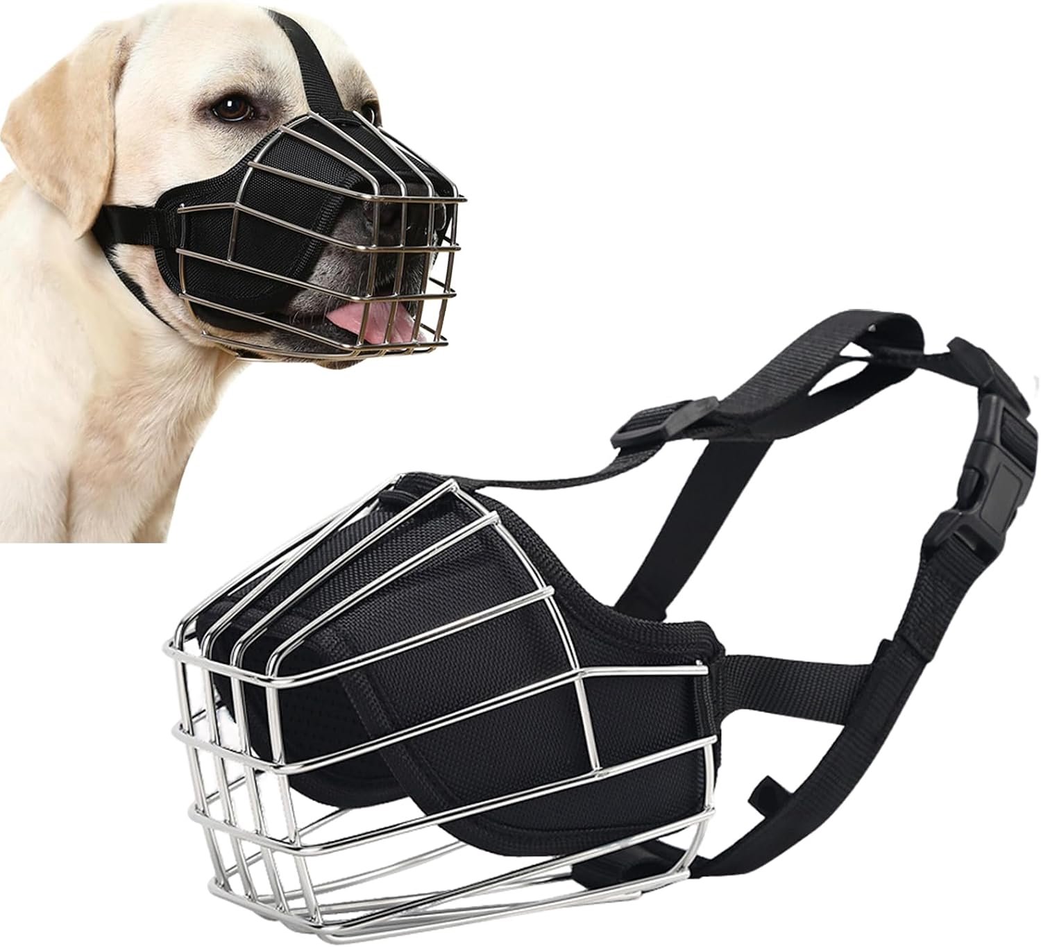 Ademende Mand Muilkorf voor Grote Honden - Veilig en Comfortabel