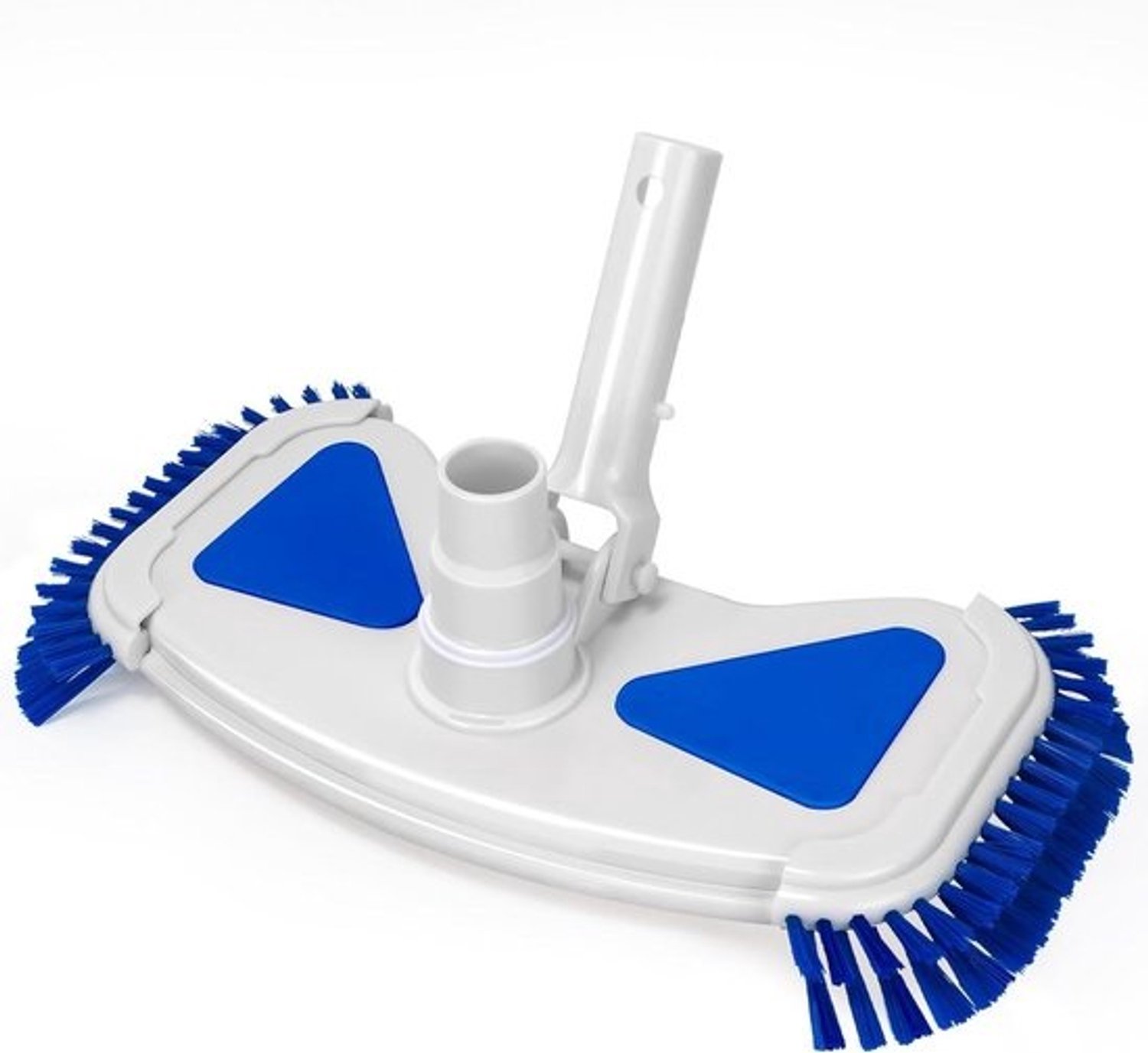 Zwembadstofzuiger – Vloerborstel – Zwembad onderhouden – Met zijborstels – 32 cm – Wit blauw Zwembadstofzuiger – Vloerborstel – Zwembad onderhouden – Met zijborstels – 32 cm – Wit blauw