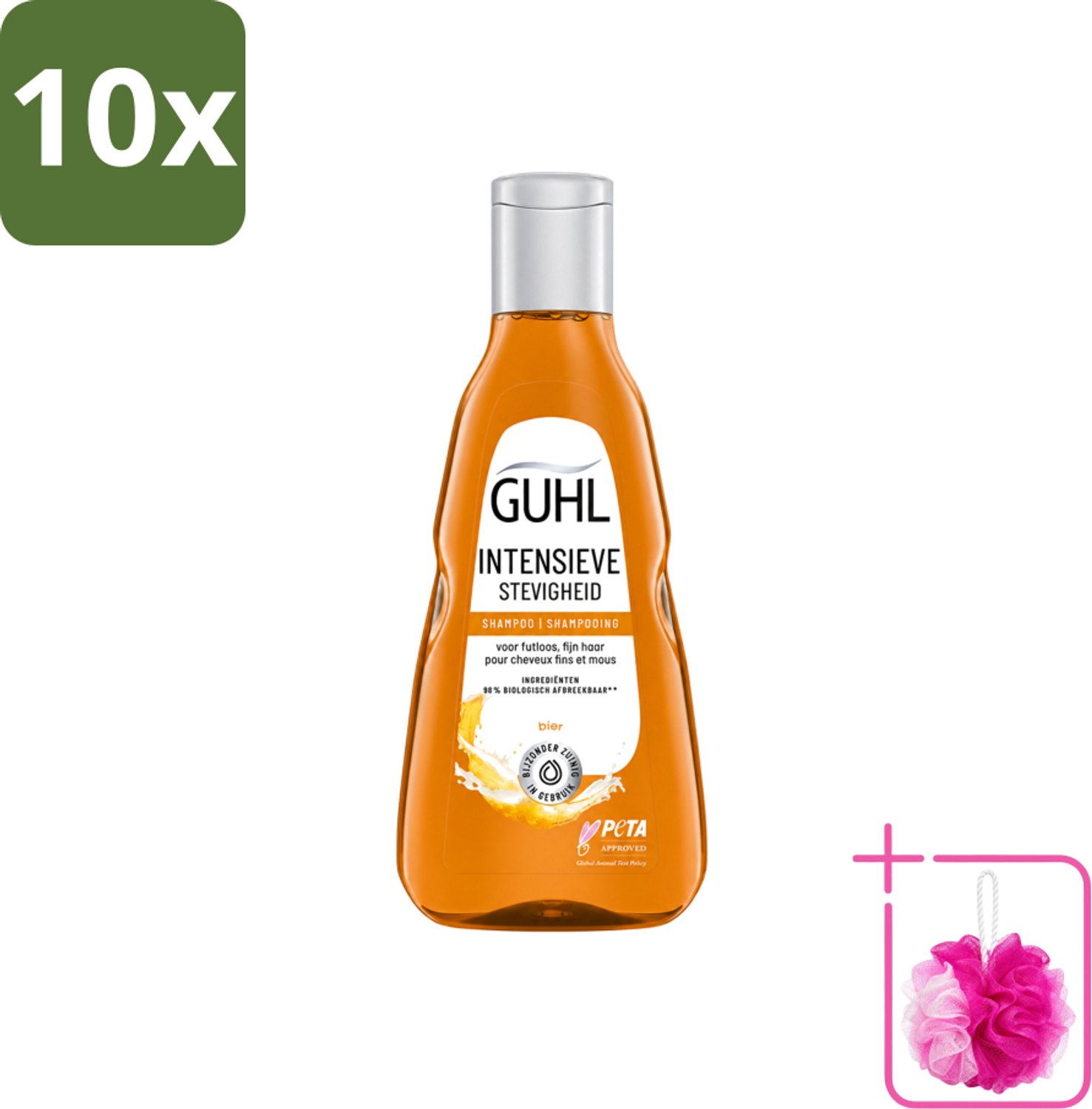 10 x Guhl - Shampoo - Intensieve Stevigheid - 250 ml - Bulkverpakking - Haarversterking - Douchemop - Volume