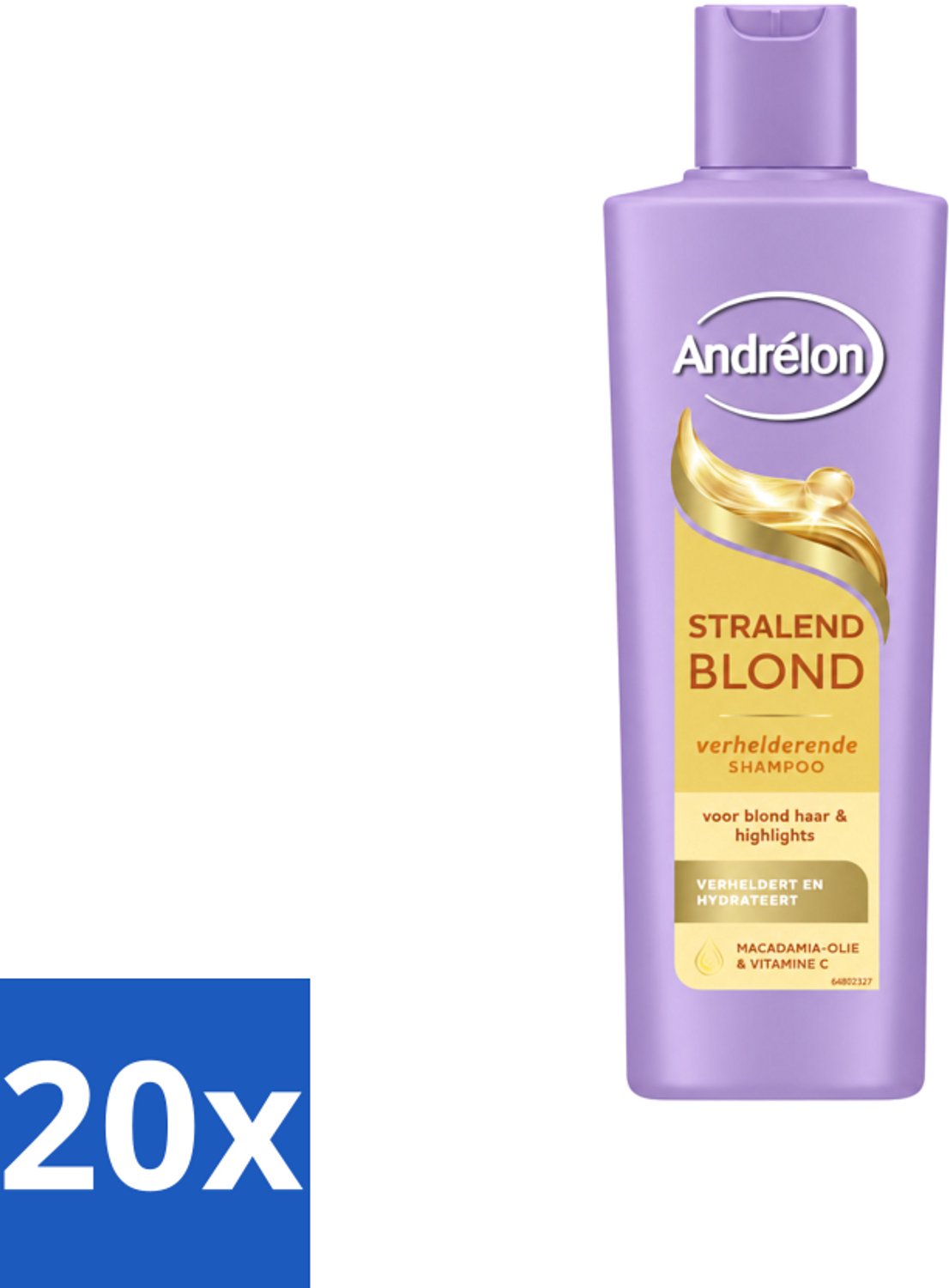 20 x Andrélon – Shampoo – Stralend Blond – 250 ml - Voordeelverpakking - 20 stuks