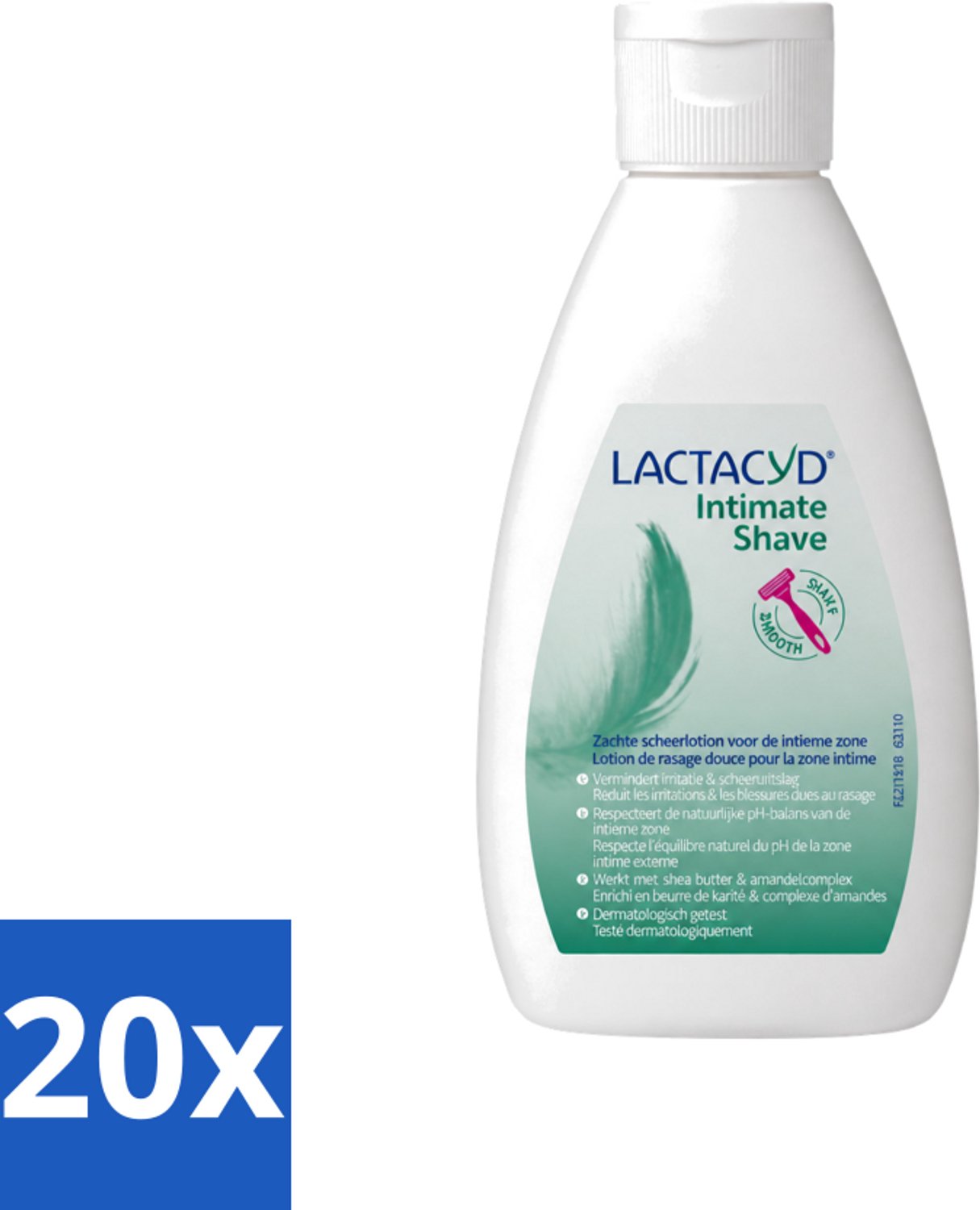 20 x Lactacyd – Intimate Shave – Scheerlotion – 200 ml - Voordeelverpakking - 20 stuks