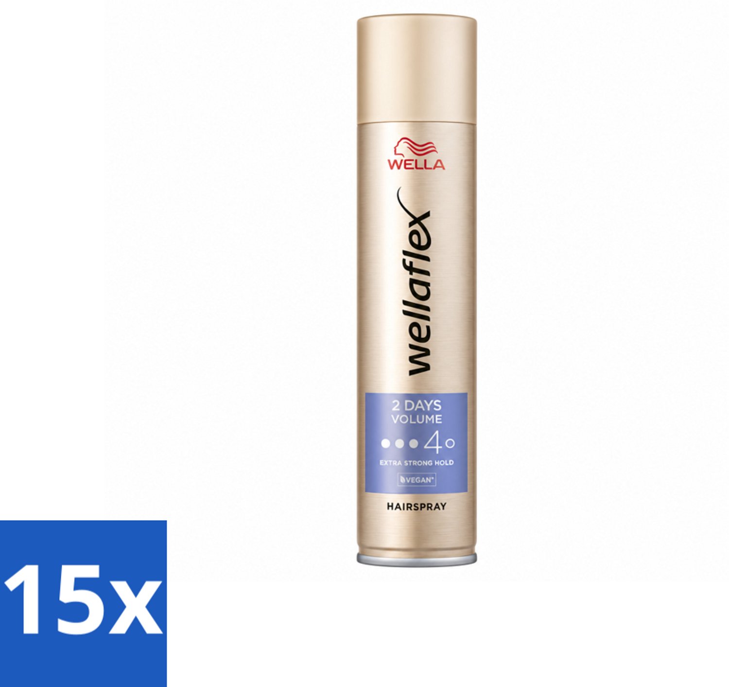 15 x Wella – Flex 2 Days Volume – Haarspray Extra Strong – 400 ml - Voordeelverpakking - 15 stuks