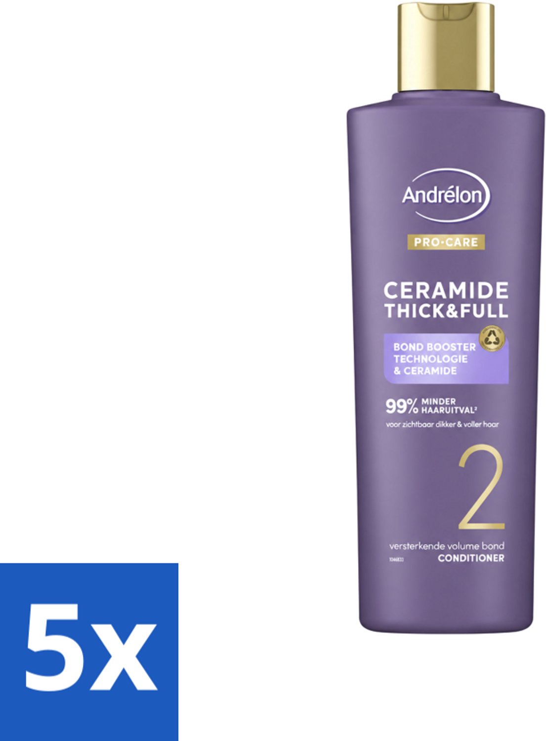 5 x Andrélon – Conditioner – Pro Care Ceramide Thick & Full – 250 ml - Voordeelverpakking - 5 stuks