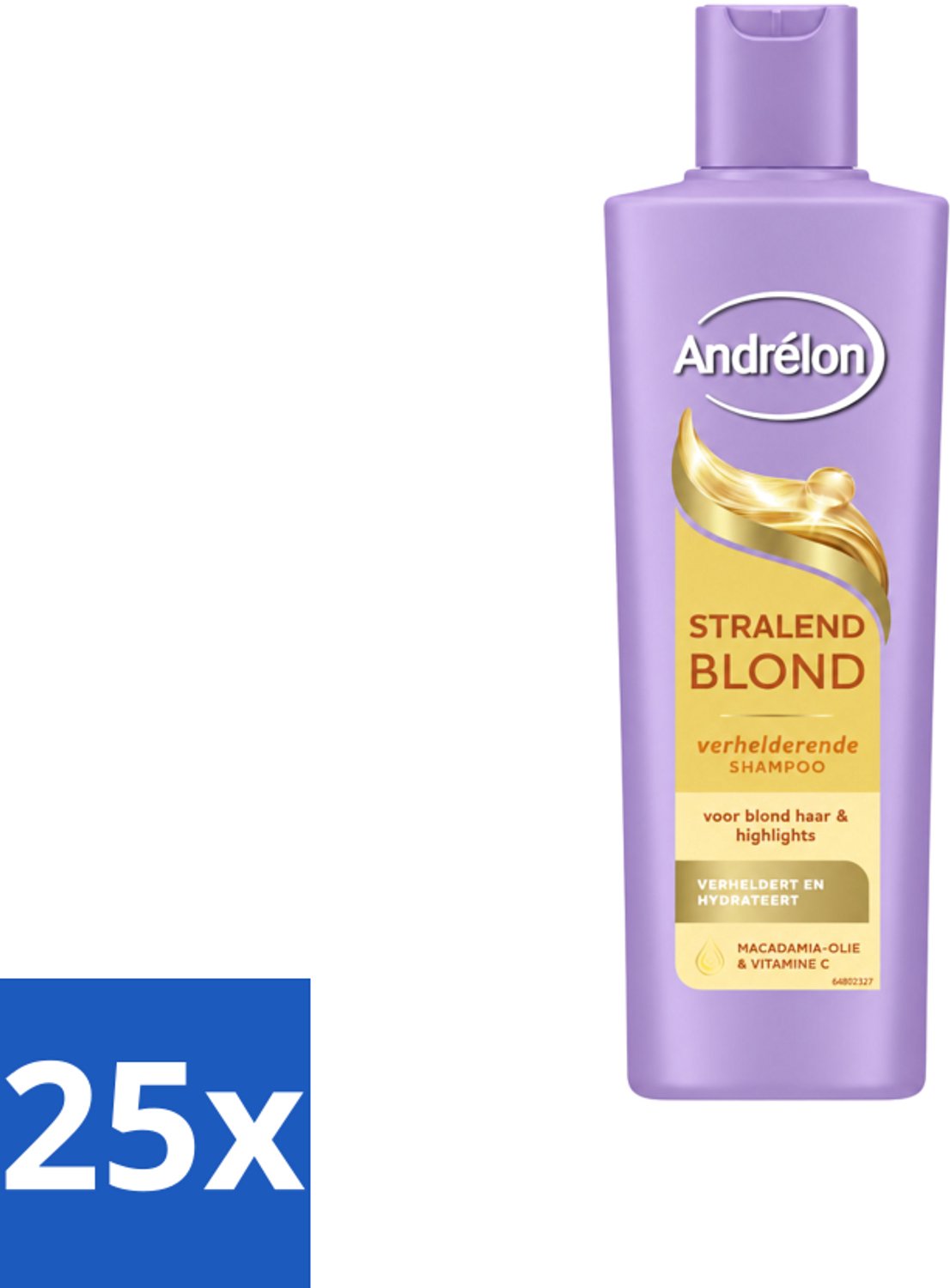 25 x Andrélon – Shampoo – Stralend Blond – 250 ml - Voordeelverpakking - 25 stuks