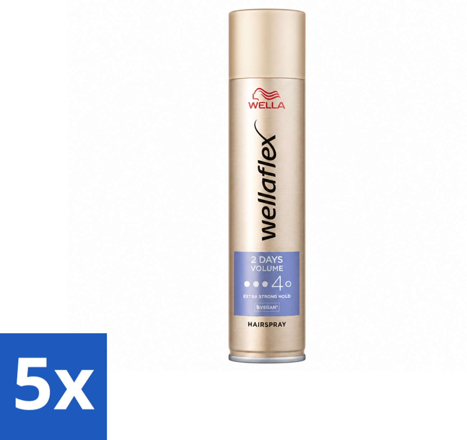 5 x Wella – Flex 2 Days Volume – Haarspray Extra Strong – 400 ml - Voordeelverpakking - 5 stuks