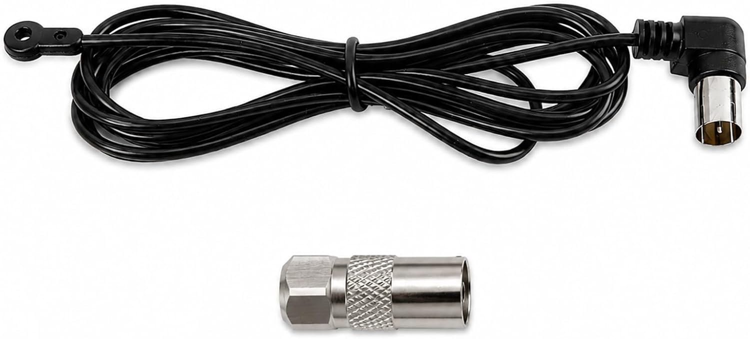 1,5 m, met F-stekkeradapter, 75 ohm, dipoolantenne voor autoradio, hifi-tuner, versterker