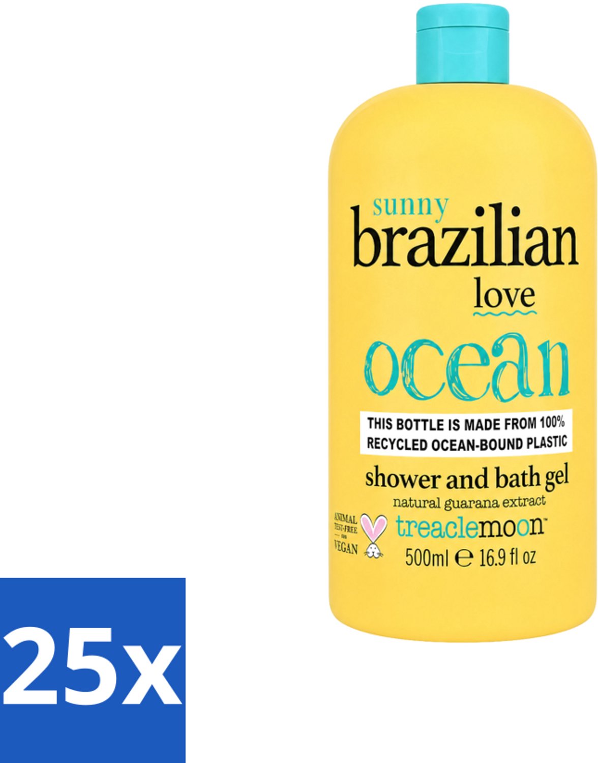 25 x Treaclemoon – Bad- & Douchegel – Brazilian Love – 500 ml - Voordeelverpakking - 25 stuks
