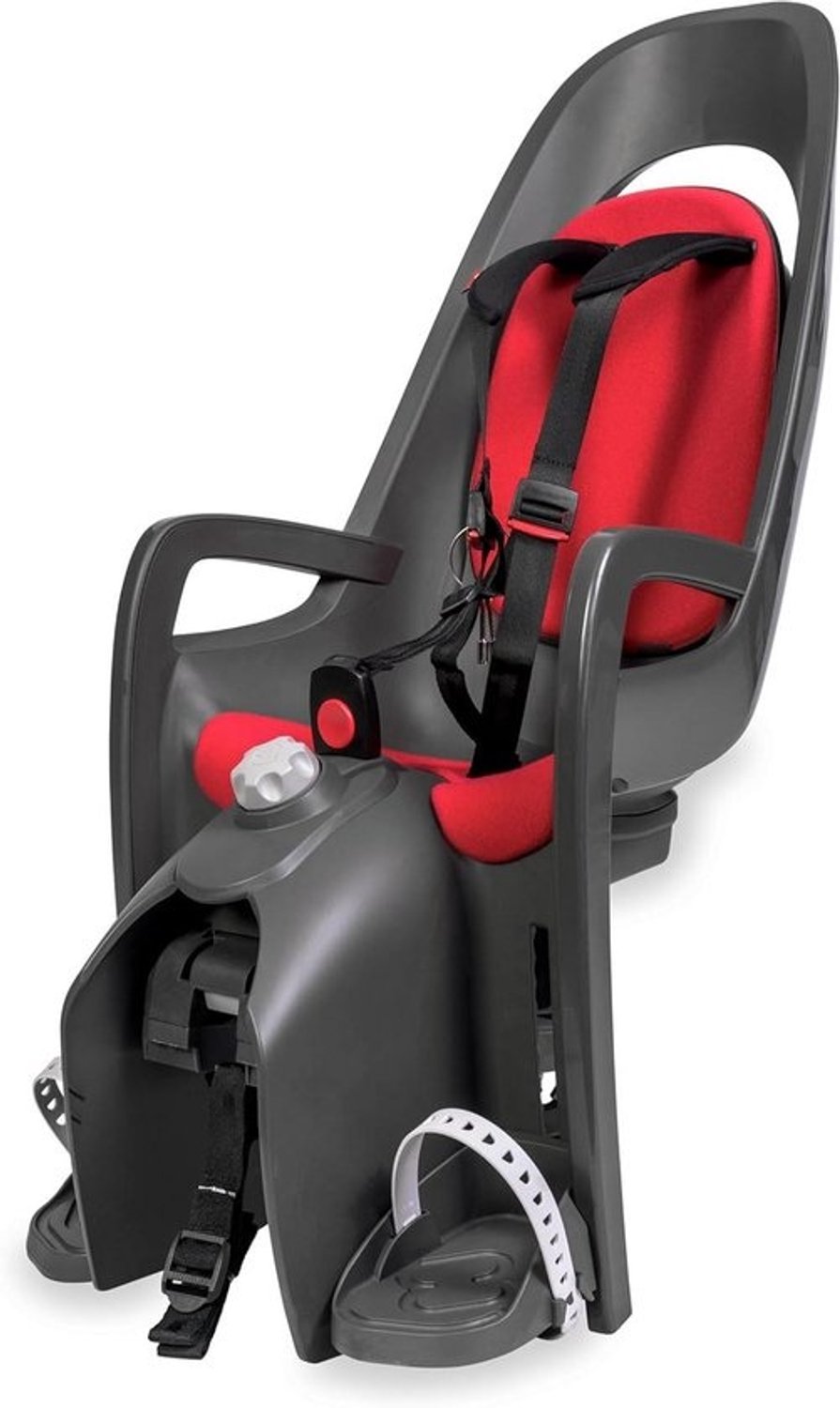 Kinderzitje fiets - Fietsstoeltje voor kind - Veilig onderweg - Comfortabel - One Size - Grijs rood