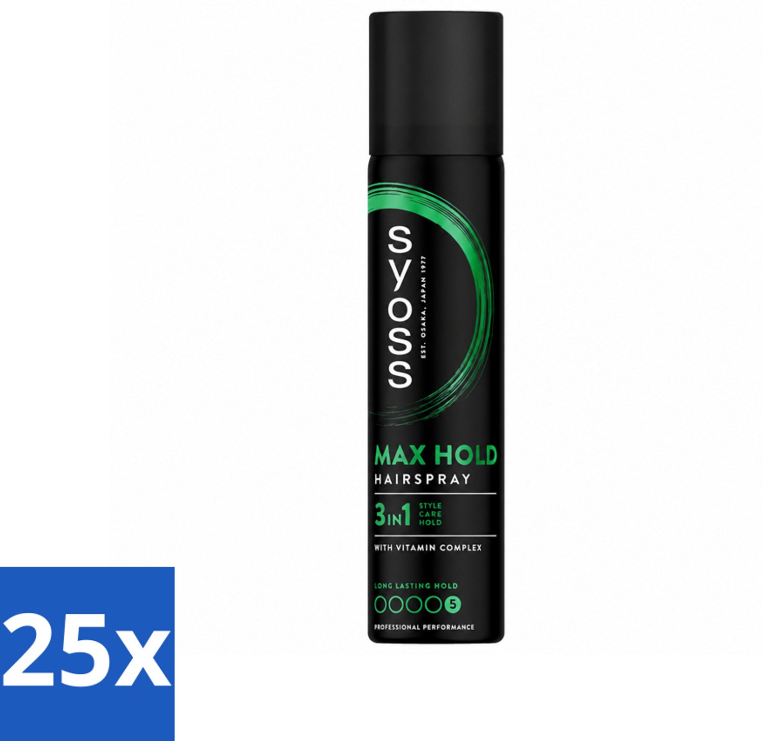 25 x Syoss - Max Hold - Haarspray - Compacte Fixatie - 75 ml - Voordeelverpakking - 25 stuks