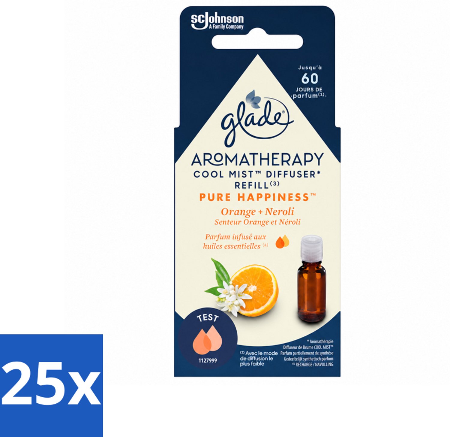 25 x Glade - Mistnavulling Pure Happiness - Aromatherapie - 17,4 ml - Voordeelverpakking - 25 stuks