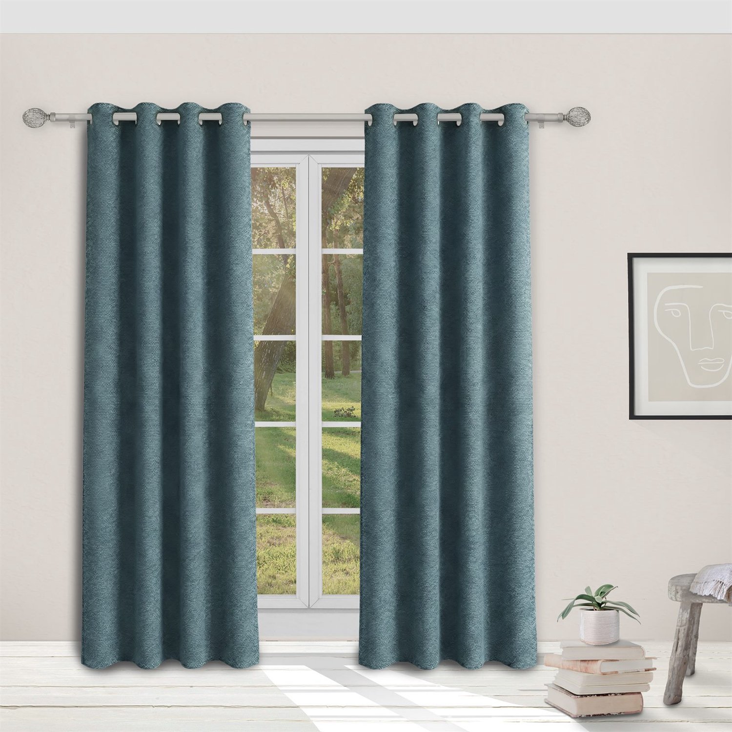 home style Verduisterend Gordijn - Ringen - 135x260 cm - Marineblauw marine blauw