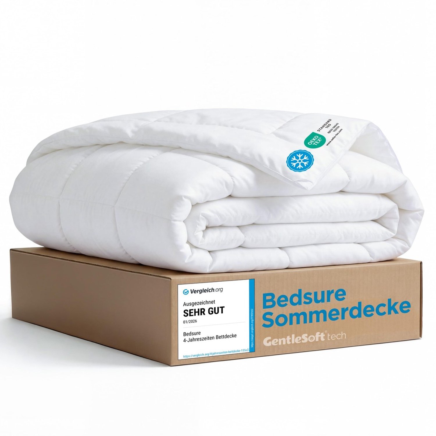 Duraxl Zomerdekbed - Microvezel - 155 x 220 cm - Wit