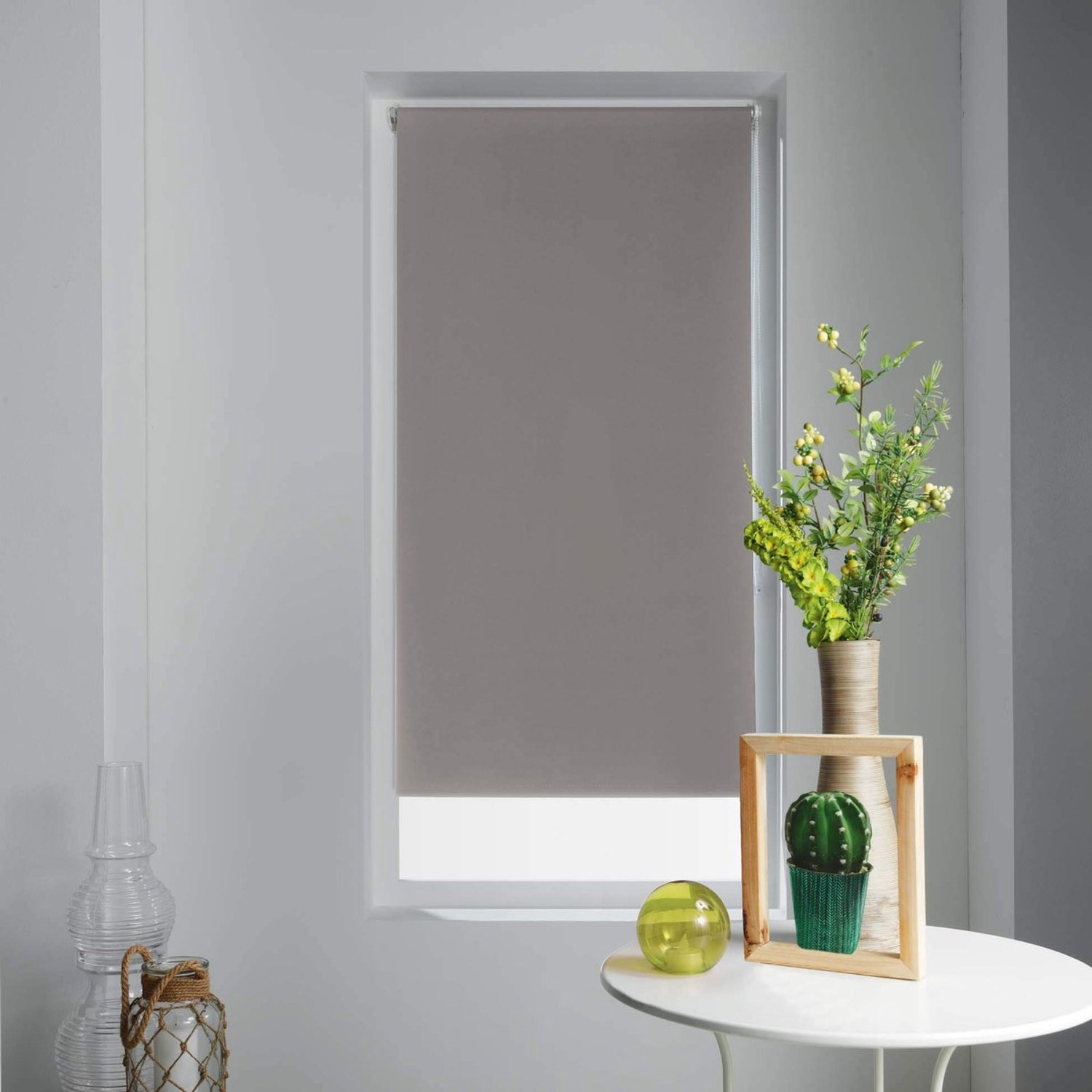 Duraxl Rolgordijn - Verduisterend - 60 x 180 cm - Taupe