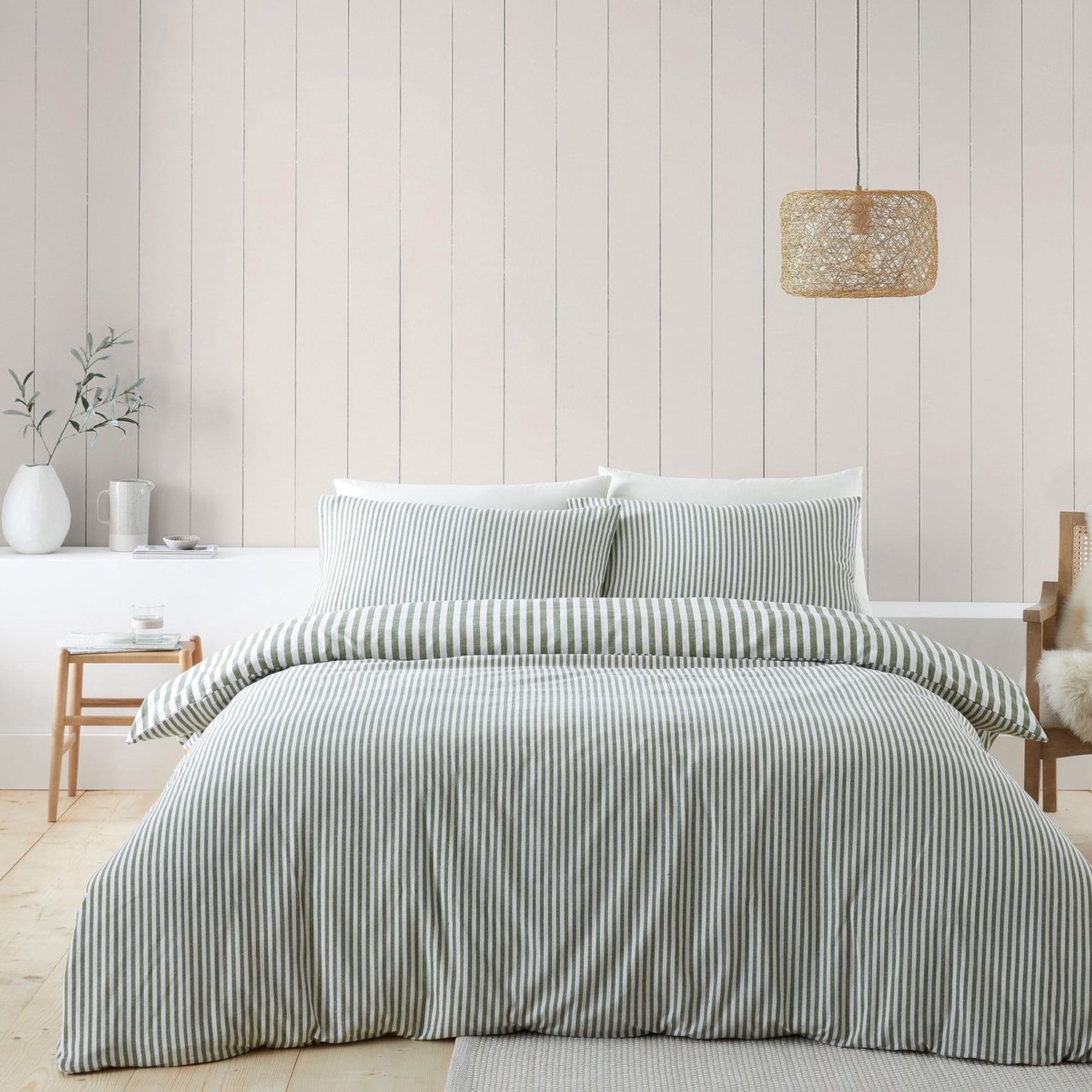 Duraxl Dekbedovertrek - King - 220 x 230 cm - 100% katoen - Groen