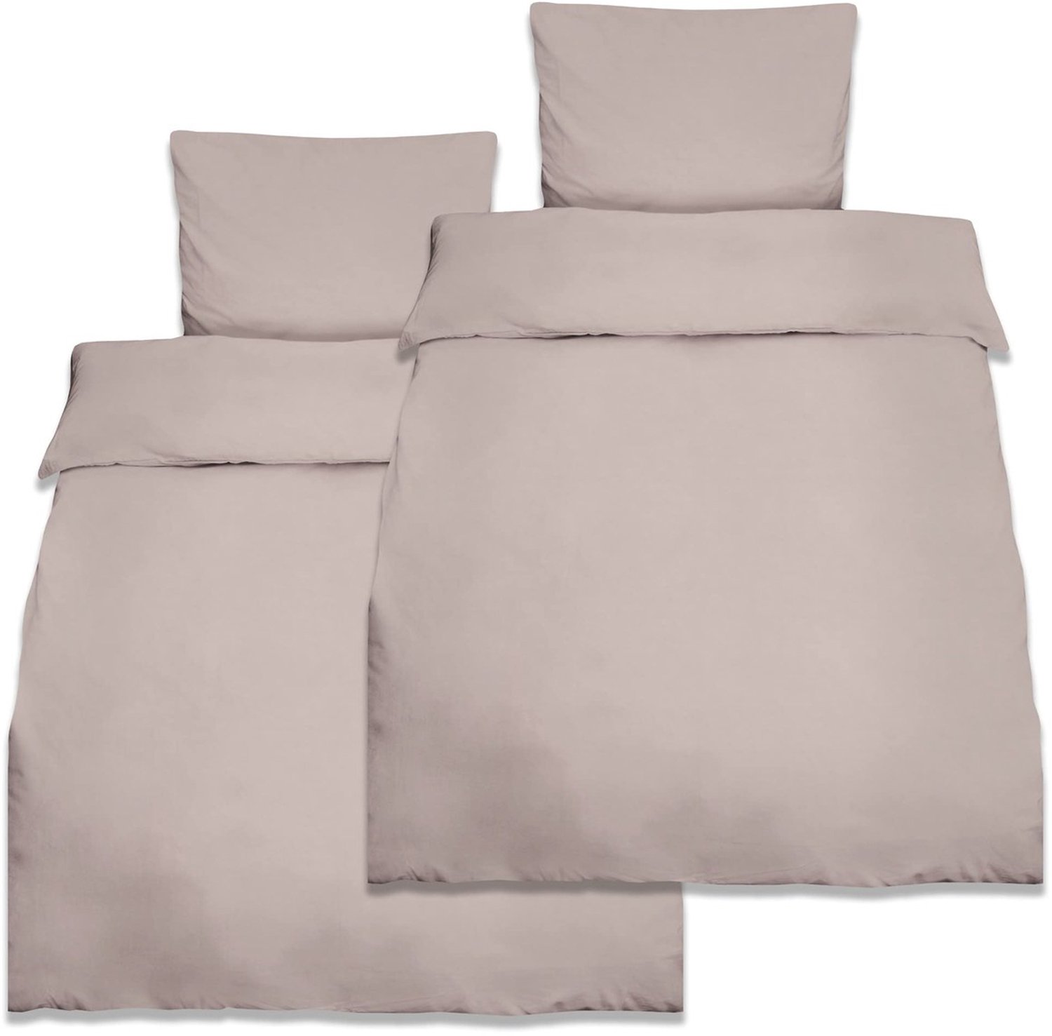 Duraxl Dekbedovertrek - Tweepersoons - Katoen Renforcé - Set van 2 Taupe