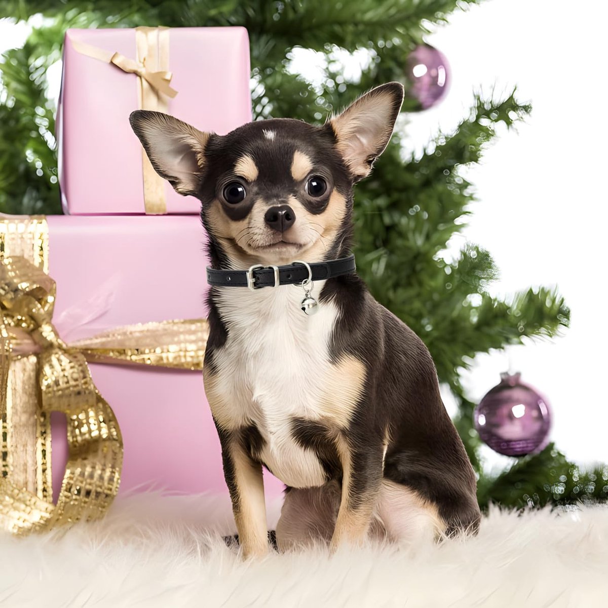 Roze kittenhalsband met bel, zachte PU-leren kleine hondenhalsband verstelbare gesp voor XXS XS extra kleine - ShopVlot