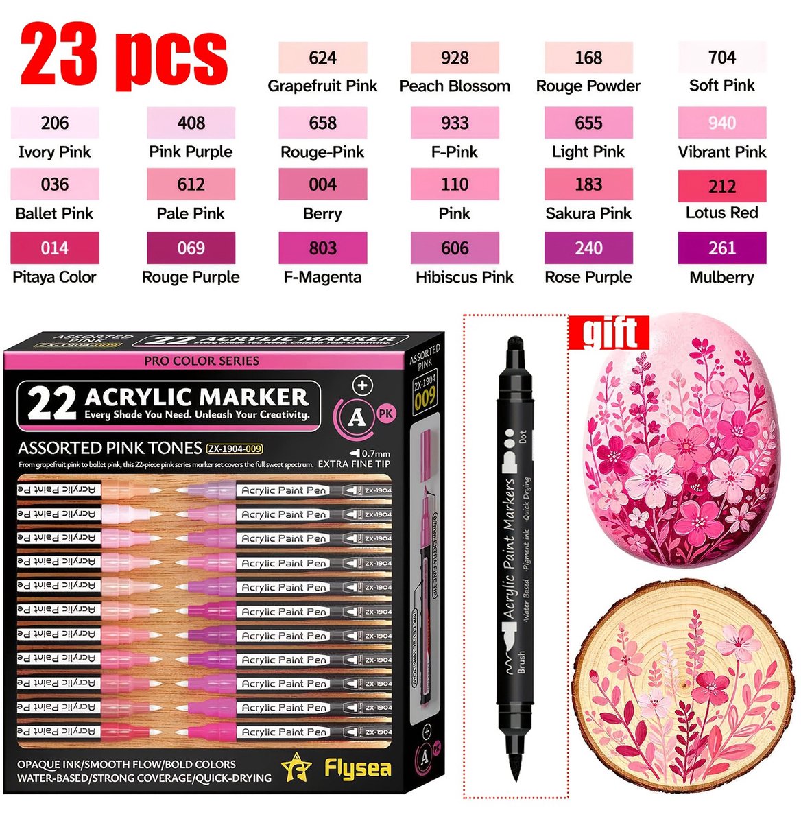 Currero Aquamarkers - Twinmarkers - Brushpennen - Stiften - Markeerstiften Op Waterbasis - Dual Tip - Tekenen En Kleuren - 23-delig Set Bruin