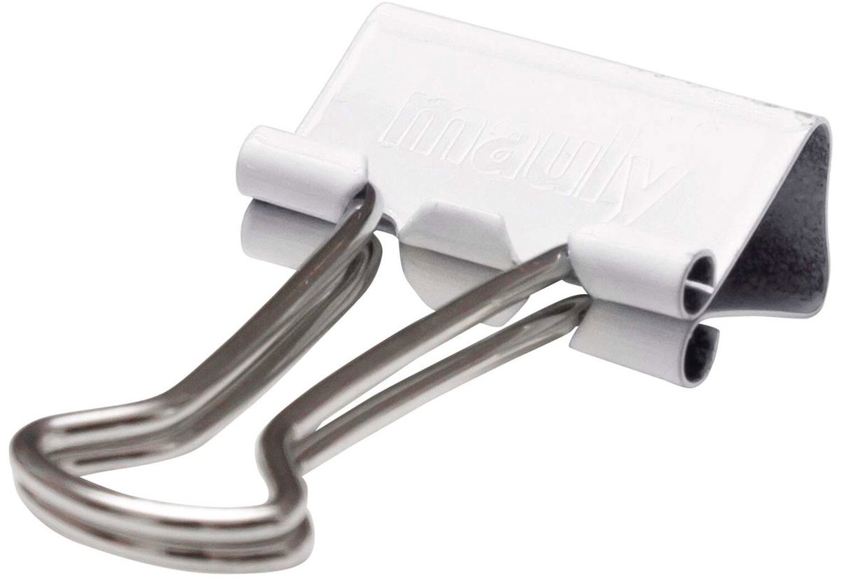 MAUL Foldback klemmen mauly® metaal metaal 12 stuks 19 mm wit