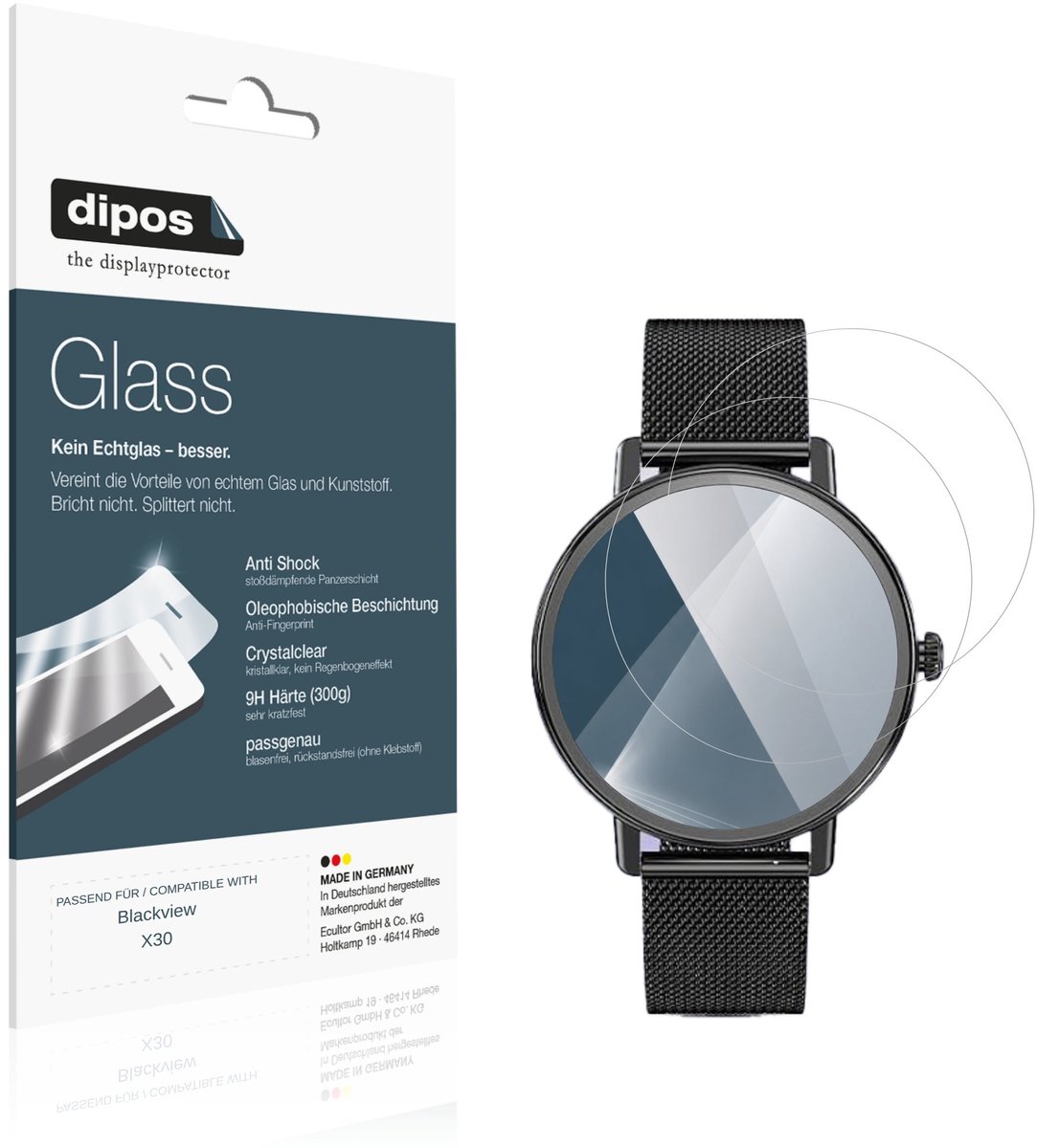 dipos – 2x Pantserfolie geschikt voor Blackview X30 | 9H Screenprotector