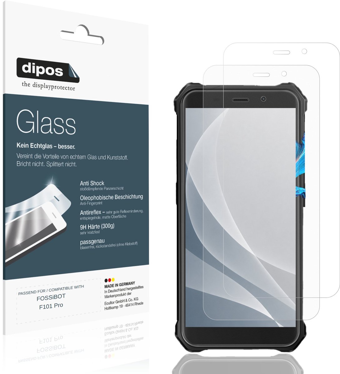 dipos – 2x Matte Pantserfolie geschikt voor FOSSiBOT F101 Pro | 9H Screenprotector
