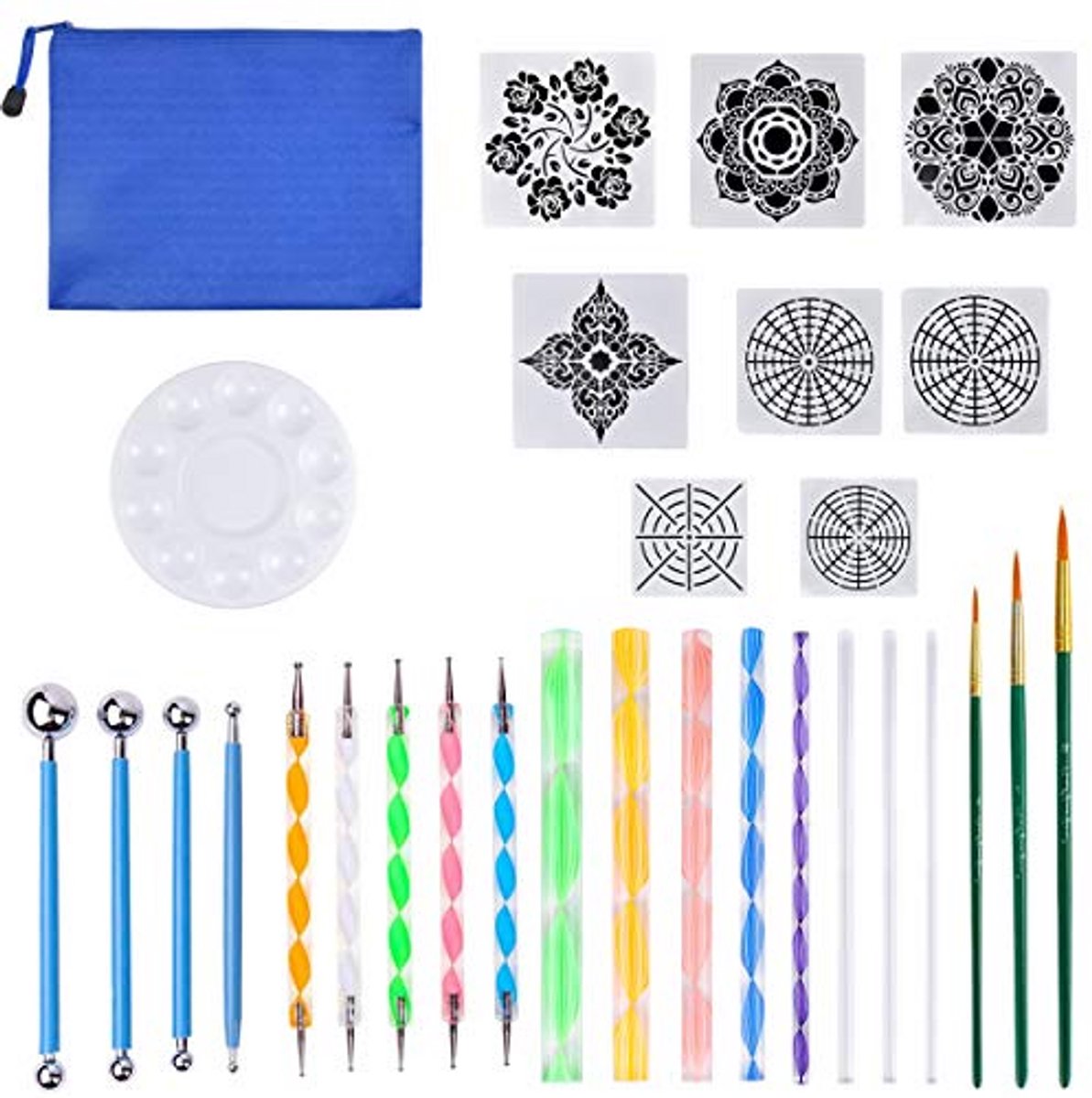 Mandala Sjablonen Set - Herbruikbare Schilderstencils - Dot Painting - DIY Knutselen - Creatieve Kunst voor Volwassenen