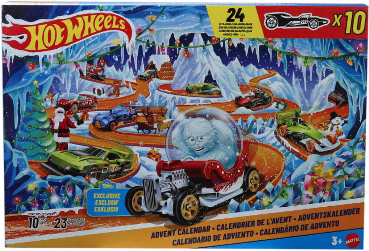 Hot Wheels Adventskalender 2026 - 34 Verrassingen - Adventkalender Kinderen Jongens Meisjes - Adventskalenders - Aftelkalender - Geschenkdoos - Geschenkset - Cadeaudoos - Giftset Kind - Auto Speelgoed - Hotweels - Hotwheels Premium - Vanaf 3 Jaar
