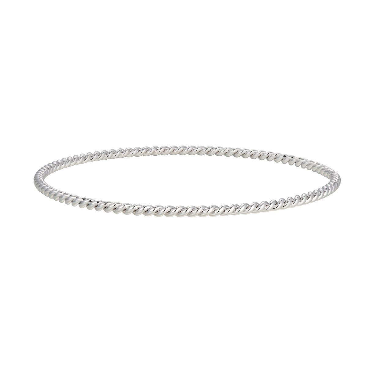 Cavill - Zilveren Armband Dames - 925 Sterlingzilver - Gerhodineerd - Gedraaid Ontwerp - Elastische Modieuze & Elegante Armband