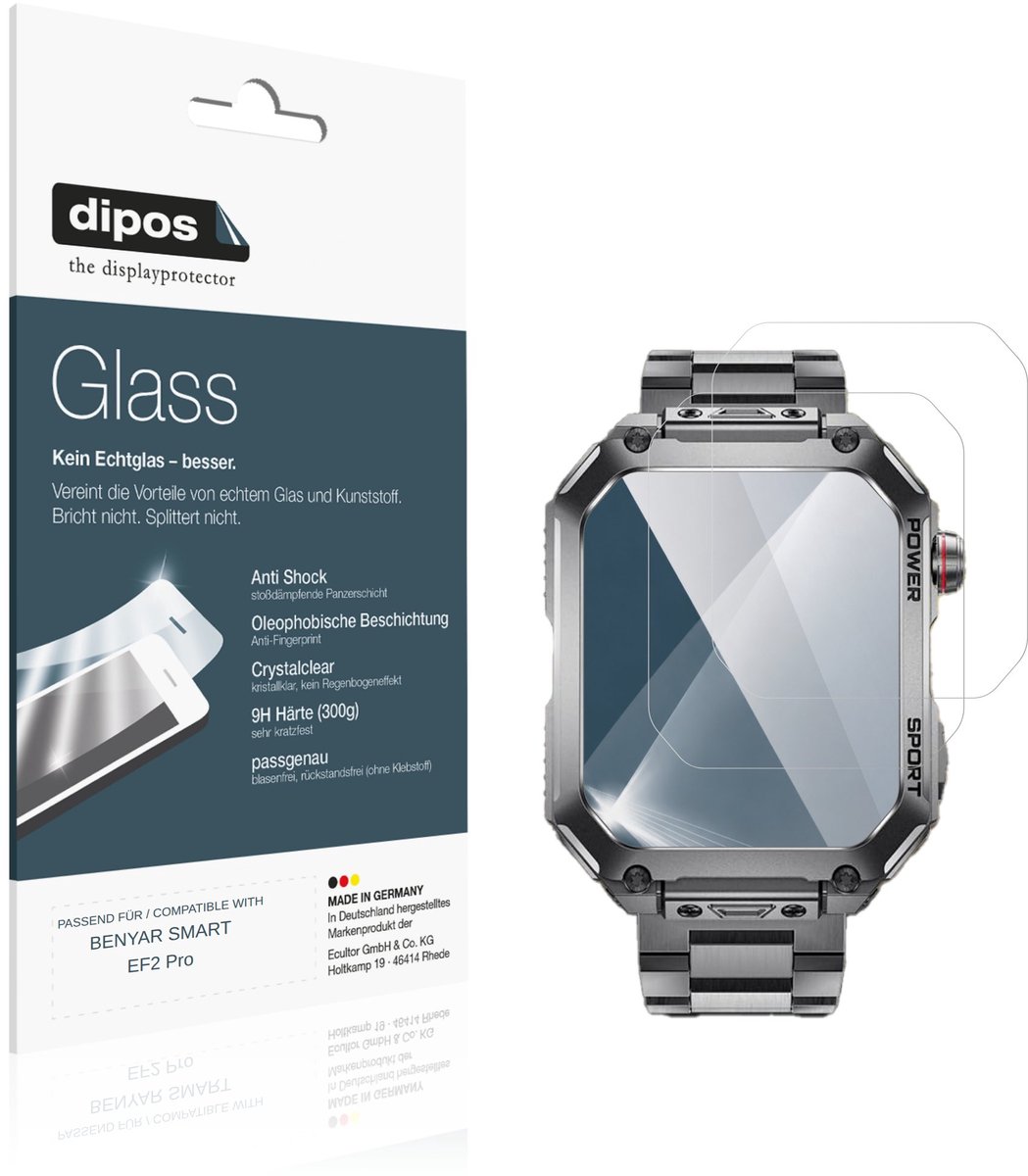 dipos – 2x Pantserfolie geschikt voor BENYAR SMART EF2 Pro | 9H Screenprotector