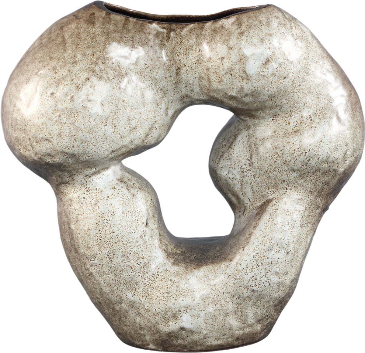 PTMD Tarig Light Brown Ceramic Irregular Ornament L
