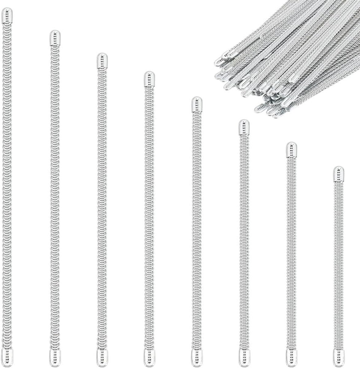 80 Stuks Spiral Staven voor Corset, 8 Maten Vooraf Geknipte Stalen Staven voor Naaien en Corset Maken